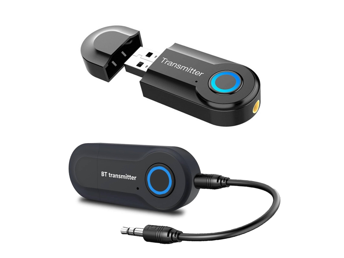 Transmisor Bluetooth de 3,5 mm, transmisor estéreo portátil inalámbrico, emparejado con receptor Bluetooth, alimentación USB Rosewell