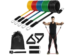 Set de barra de pilates con banda de resistencia y barra de yoga multifuncional Mdug (11 artículos de 100 listas)