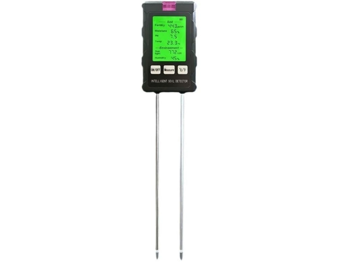 Kit De Análisis De Suelo 6 En 1: Mide Humedad, Ph,luz Y Fertilidad– Pantalla Lcd,higrómetro Y Termómetro – Ideal Para Jardines, Césped Y Agricultura.