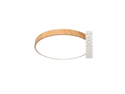 Lámpara de techo LED redonda Andra de 30 W, 3000 K a 6500 K, regulable, efecto madera, GSC