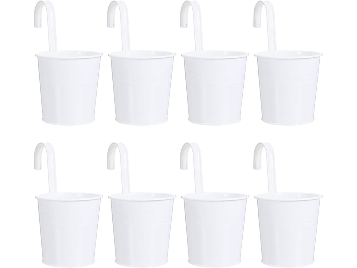 Juego De 8 Macetas Colgantes Decorativas Con Tapas Extraíbles.