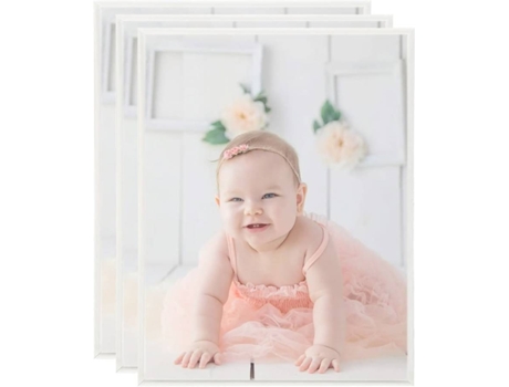 vidaXL Marcos de foto collage de pared 3 uds plateado MDF 40x50 cm