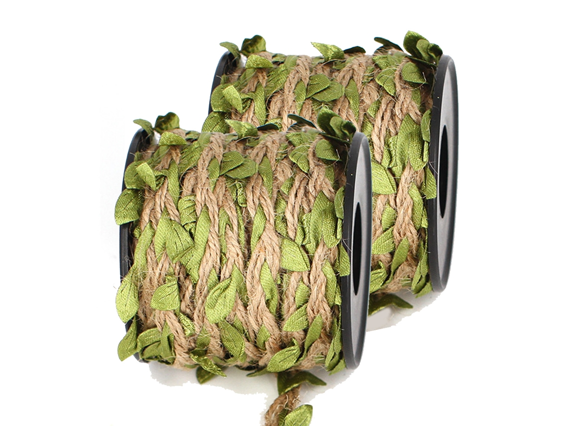 Cordón de Yute Verde, 20m - Cinta para Decoración y Manualidades NEVEANCE