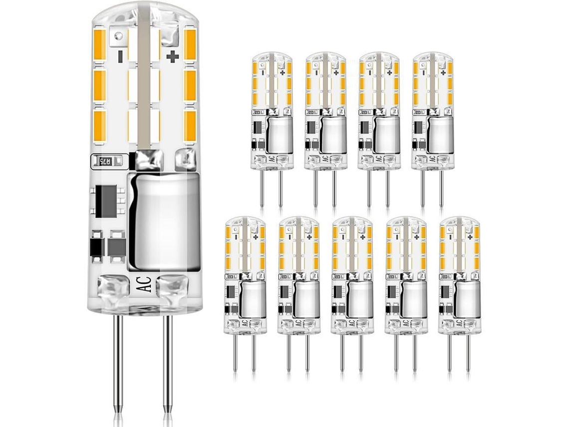 2026altiro-bombilla Led G4, 2w, Blanco Cálido 3000k, 180lm, Reemplaza Bombilla Halógena De 20w, Sin Parpadeo, 12v Ca/cc