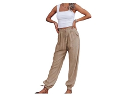 Pantalones Deportivos Para Mujer Con Cinturón De Cuerda, Cintura Elástica, Corte Holgado Y Bolsillos Cómodos.