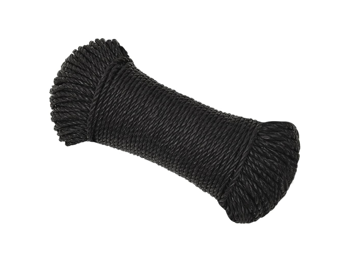 Cuerda De Trabajo Polipropileno Negro 3 Mm 250 M