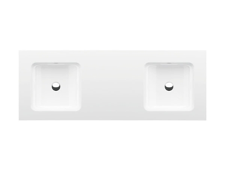 Lavabo de pared BETTE One con 2 agujeros para grifos, A142 1400 x 530 mm