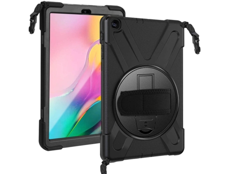 Kit Funda y Soporte Samsung Galaxy Tab A 10.1 2019 4SMARTS Negro con Bandolera 4Smart