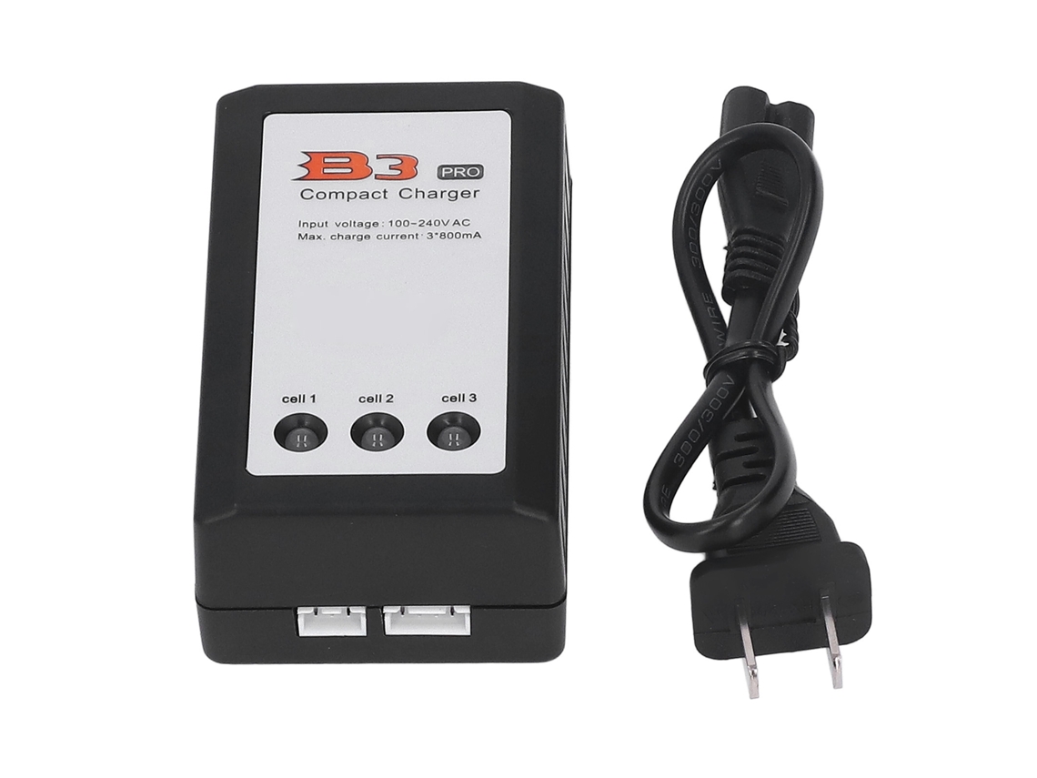 Carregador compacto e rápido para baterias de lítio com balanceamento e proteção contra sobrecarga B3 AC 110-240V