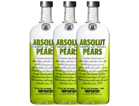 Vodka ABSOLUT Absolut Pears (1 L - 3 unidades)