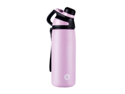 Botella térmica de acero inoxidable con doble válvula y tapa magnética, antigoteo. Mdug (rosa)