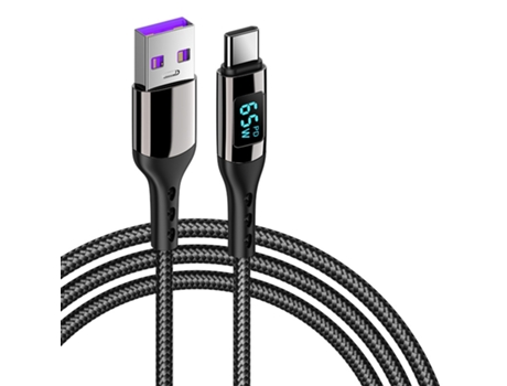 Cable de Carga rápido tipo C PD até 100 w Negro 1 m INF