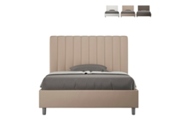 Cama francesa y medio contenedor 120x190 simil piel Agueda P