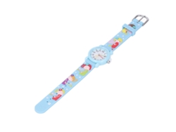 Reloj infantil impermeable con diseño de dibujos animados y correa suave - Regalo para niños de 3 a 8 años - Azul