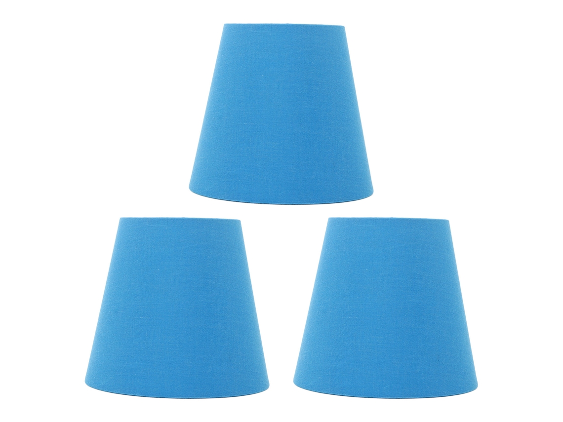 2026-3pcs Toldo De Lampara De Tela E14 Moderno Retro Azul Funda Anti-polvo Para Dormitorio Recamara
