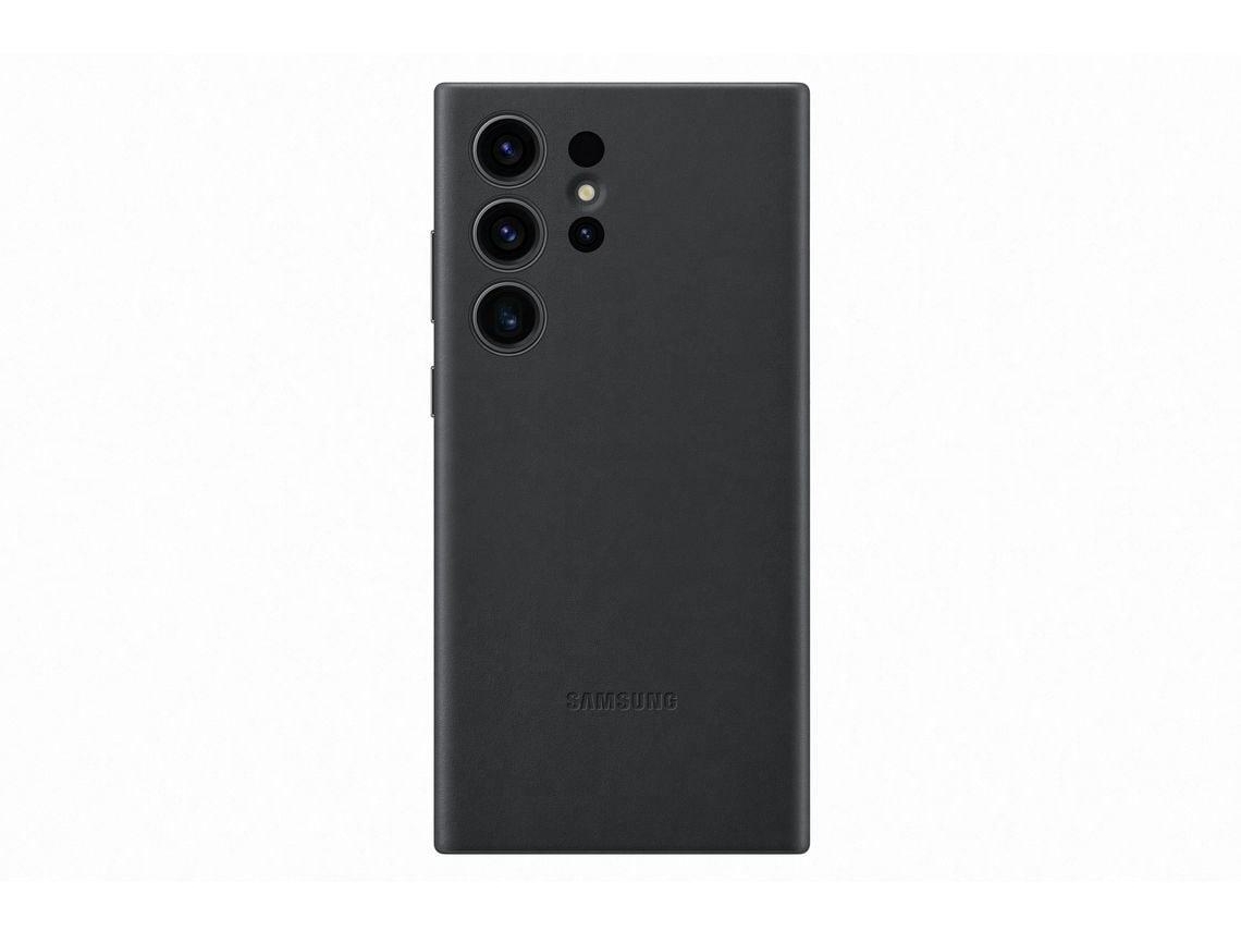Funda de Piel SAMSUNG Galaxy S23+ (Negro)