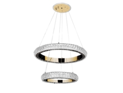 Lámpara de techo colgante Toolight Led G043 2cp dorada