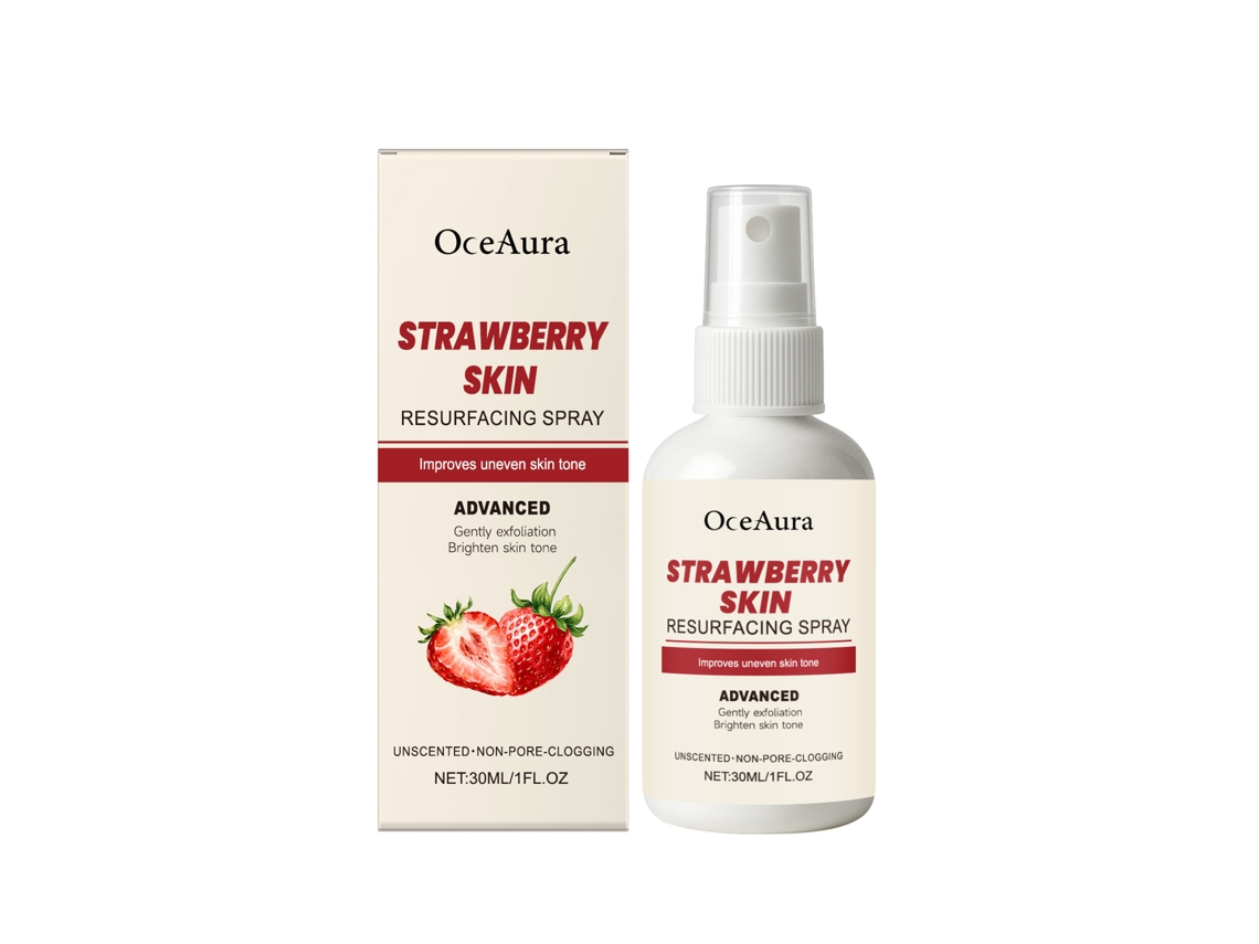 Spray corporal hidratante con aroma a fresa para la piel.