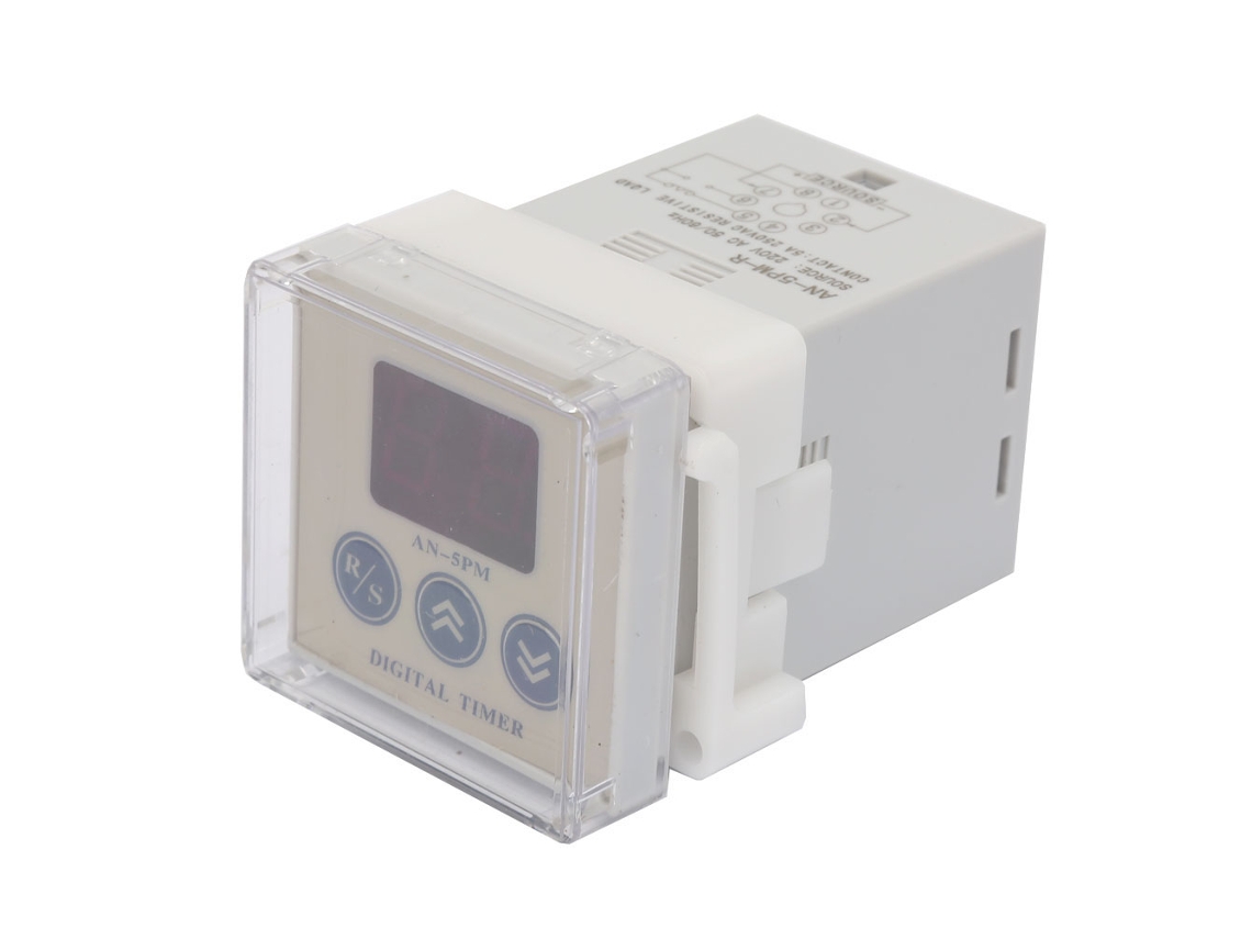 Veloriskku-relé Temporizador Digital De Retardo De Encendido An-5pm-r Ac 220v 8 Pin Con Alarma