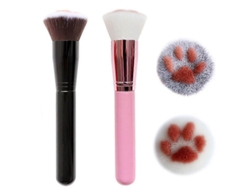 Brochas de maquillaje Cats Paw de Rosewell Professional Foundation, rubor, corrector y contorno (paquete de 2)