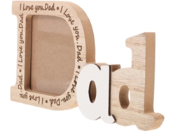 Marco de fotos de madera con forma de corazón, decoración rústica, ideal para la decoración de la oficina y como regalo para papá - GOKOCO