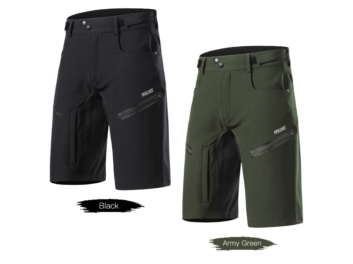 Pantalones cortos deportivos de hombre, holgados y de secado rápido, ideales para ciclismo, running y uso casual. (Sin marca)