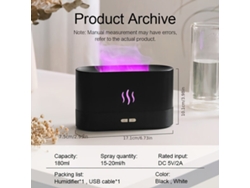 Humidificador USB portátil con luz LED de llama Pickifyvayotoy