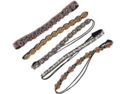 5 Pièces Bandeaux Élastiques Femme Con Y Perles Imitation Accesorios Cheveux Stretch Para Fête...