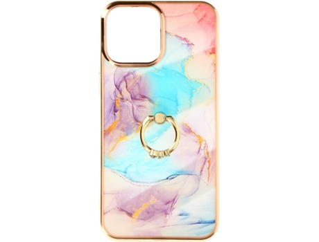 Carcasa iPhone 13 Pro AVIZAR TPU-IMD-BL-13PR Anillo Sujeción Azul