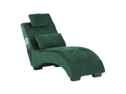Chaise longue BELIANI Simorre de Terciopelo Verde 157x66x82