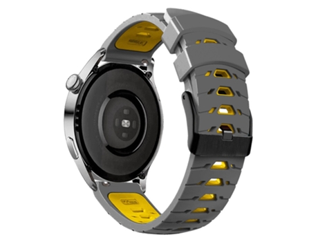 Correa de Silicona con agujeros trapezoidales para Samsung Galaxy Watch 5 40mm/44mm/5 Pro 45mm - amarillo gris