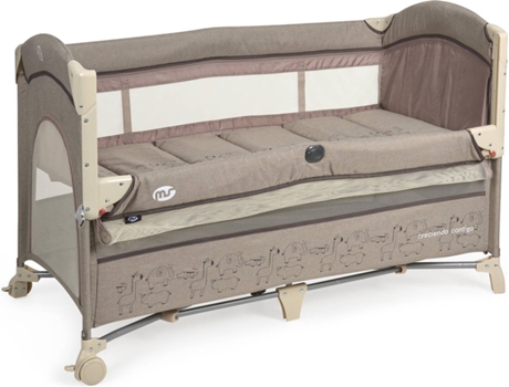 Cuna De Viaje ms oxford acero nylon beige 125 x 77 65 cm innovaciones 630404 y colecho 2 en 1 dos alturas