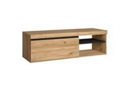 Mueble Tv Naturale, Color Roble Y Negro, 120x40x41cm