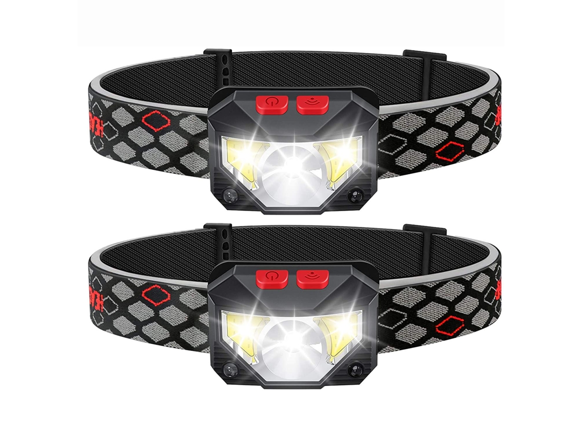 Led Rechargeable Headlamp 2-Pack Waterproof Flashlight Motion Sensor Control Head Lamp 1000 Lumen Bright 30 Hours Runtime Usb Headlight For GERTIZ 