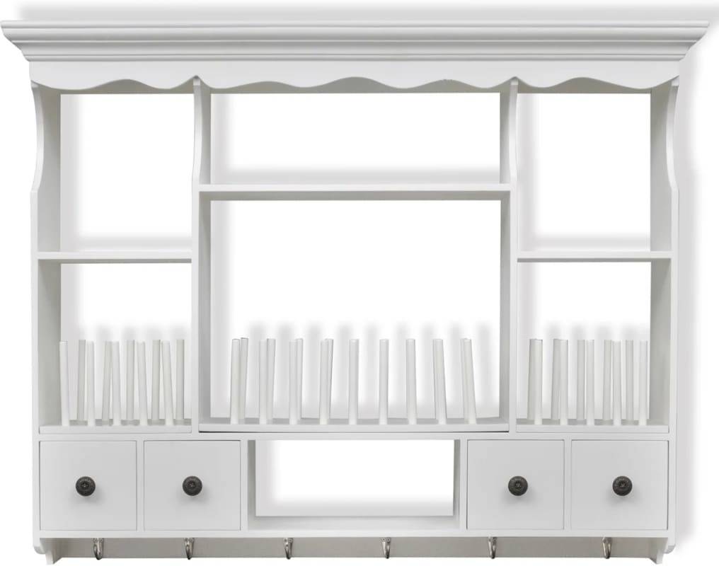 Estantería VIDAXL (Blanco - Madera - 90.5 x 22.5 x 70.3 cm)