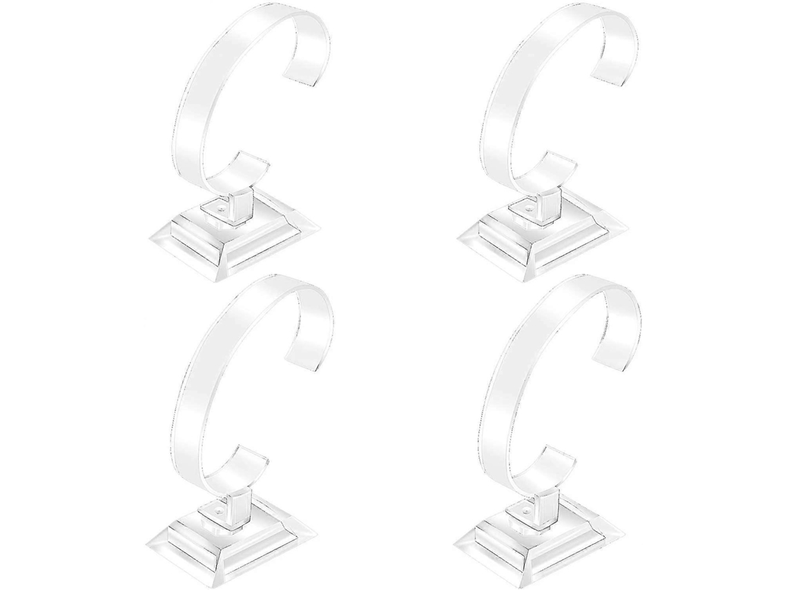 4 soportes transparentes para exhibir relojes, pulseras y joyas