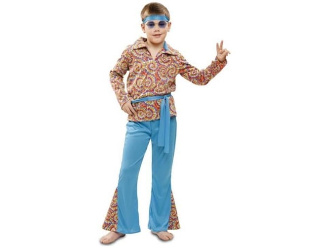 Disfraz de Niño DISFRAZZES Hippie Psicodélico (Talla: 10 a 12 años)