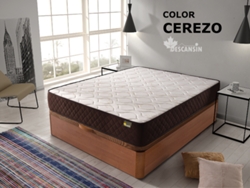 Pack Colchon y Canape Abatible DESCANSIN | 105 x 190 | Cerezo | Maxima Comodidad | Gran Almacenaje