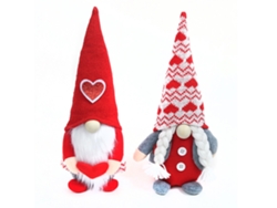 Peluche de enano sin rostro, regalo decorativo para San Valentín, 2 piezas/juego