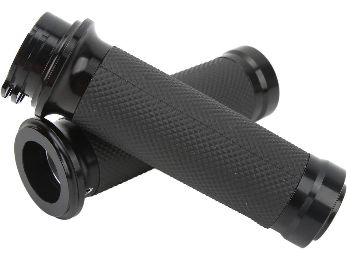 Poignées De Guidon Moto Universelles, 25mm, Noires, Antidérapantes, Confortables Pour Motos Et Velos