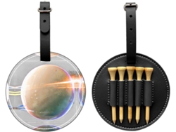 Bolsa Para Tees De Golf Material Pu Impermeable, Resistente Al Desgaste, A Prueba Humedad Clip Cinturón, Hebil
