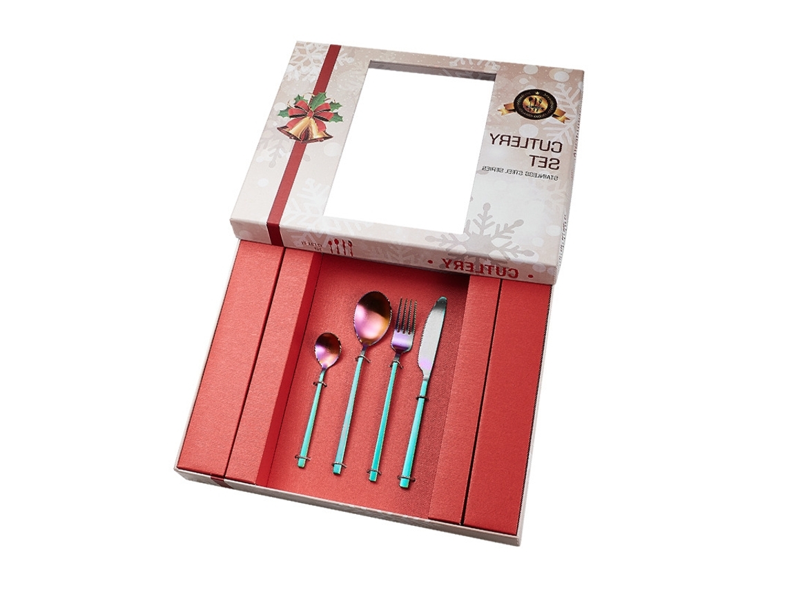Conjunto De Cubiertos De Acero Inoxidable De 24 Piezas Cubiertos Multiusos Para Casa Y Cocina Gusshious Fantasía