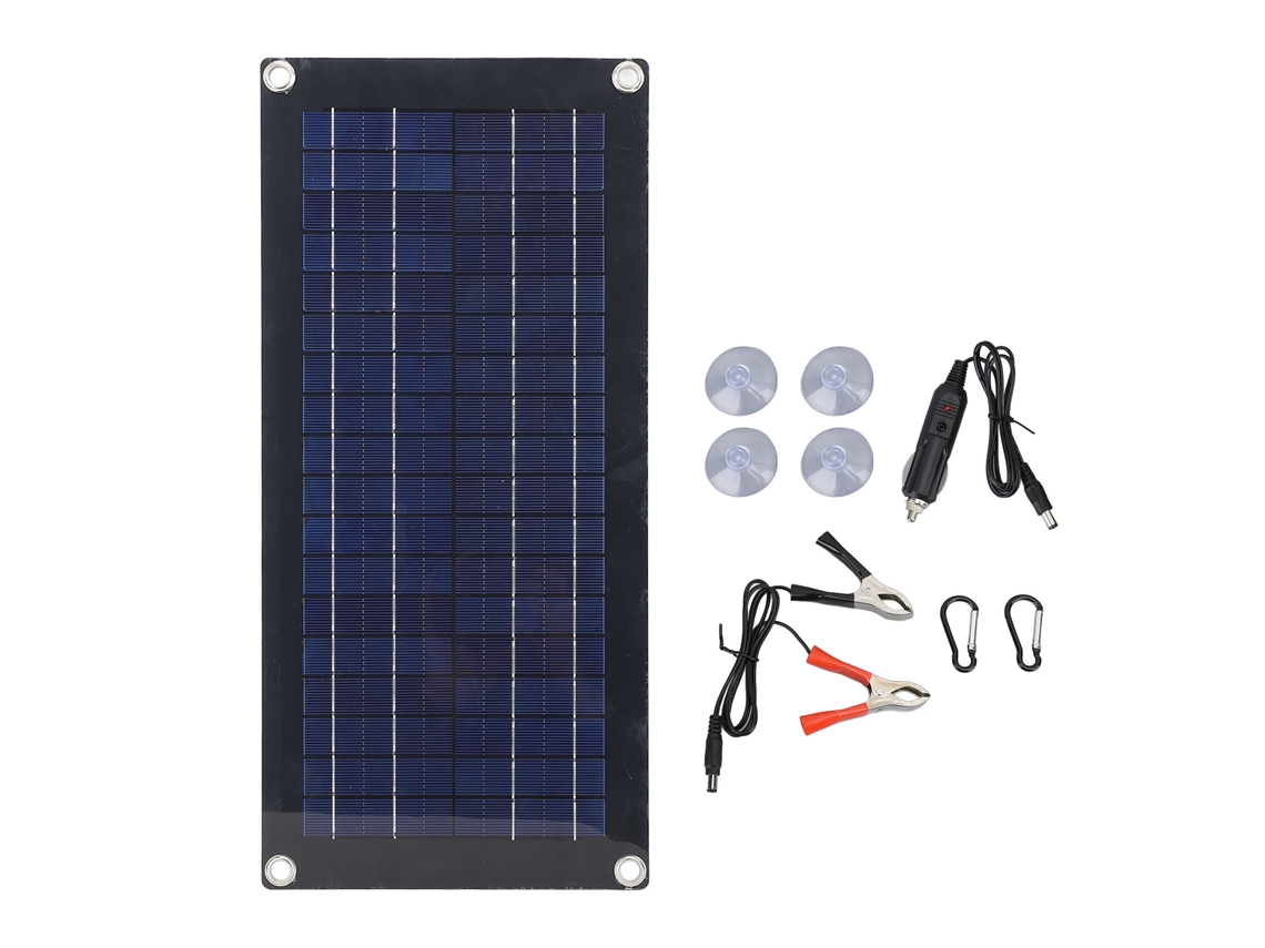 Cargador De Batería Solar De 20 W Y 18 V, Kit De Carga Portátil Con Panel Solar Para Acampar Y Hacer Senderismo.