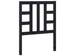 Cabecero de cama 81x4x100 cm Pino macizo Negro MAISON EXCLUSIVE