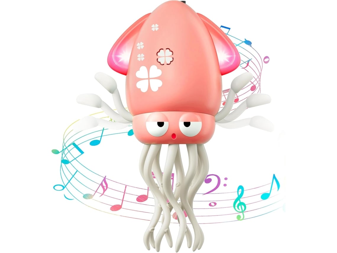 Juguete De Calamar Bailarín Para Bebés, Recargable, Con Música Mágica Y Bailando, Para Niños De 3 A 10 Años (rosa)