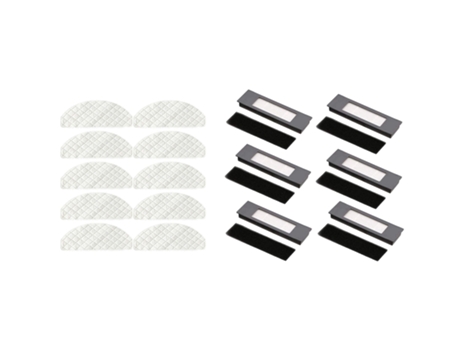 Juego de esponjas y filtros Ad-6 piezas para Ecovacs Deebot Ozmo 920 950 con 20 piezas de trapos desechables para Ecovacs Deebot Ozmo T8
