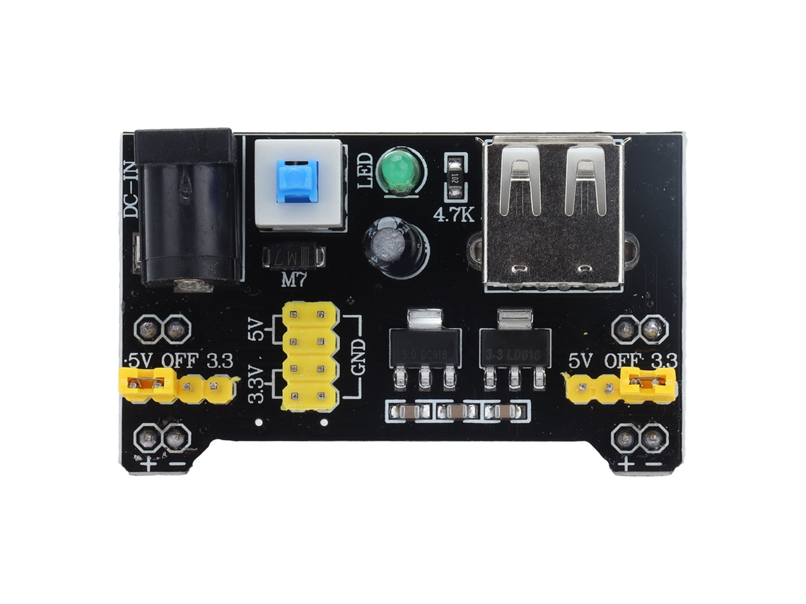 5 Piezas Módulo De Alimentación Para Breadboard Regulador De Voltaje Dc 3.3v/5v 6.5-12v