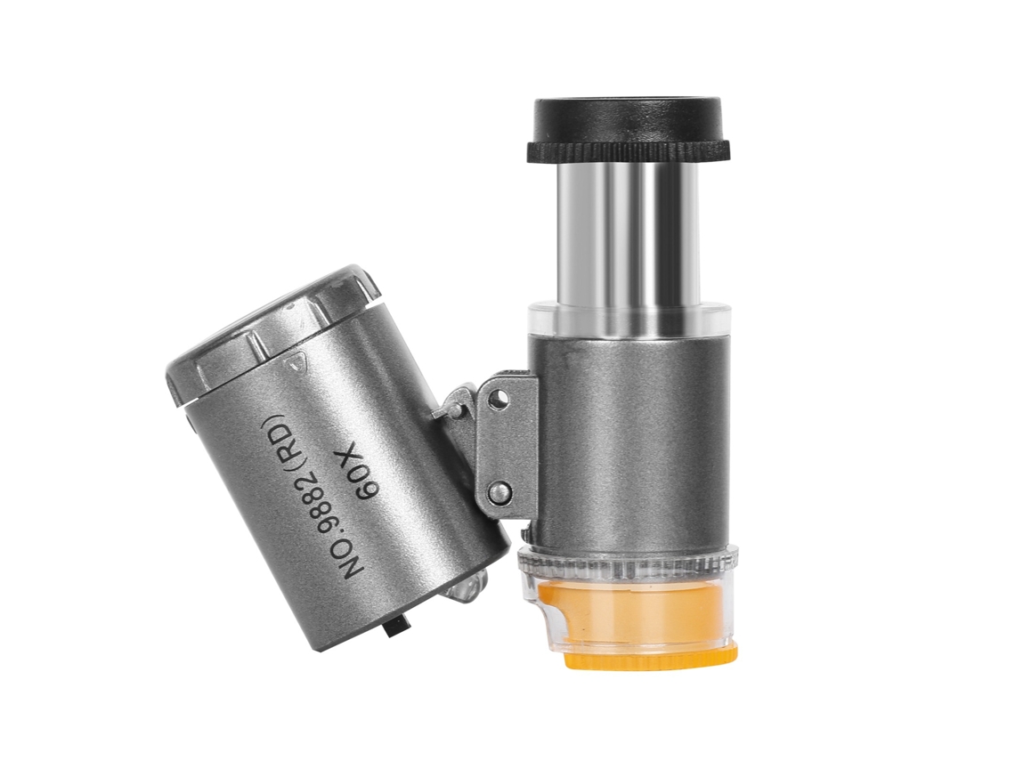 Lupa 60x Con 2 Luces Led Y Luz Uv, Lupa Iluminada Con Longitud Focal Ajustable Para Joyeros Y Hobbistas