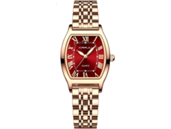 Femenino Cuadrado Impermeable Reloj De Pulso Plata Negro Yuysan