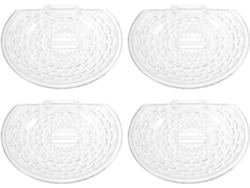 Juego De 4 Jaboneras Autoadhesivas De Pared En Plástico Transparente Con Diseño De Conchas Marinas,